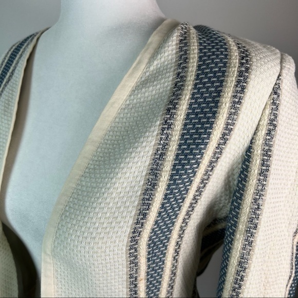 Ulla Johnson Womens paneled striped raw hem open blazer size 4 - Picture 5 of 10